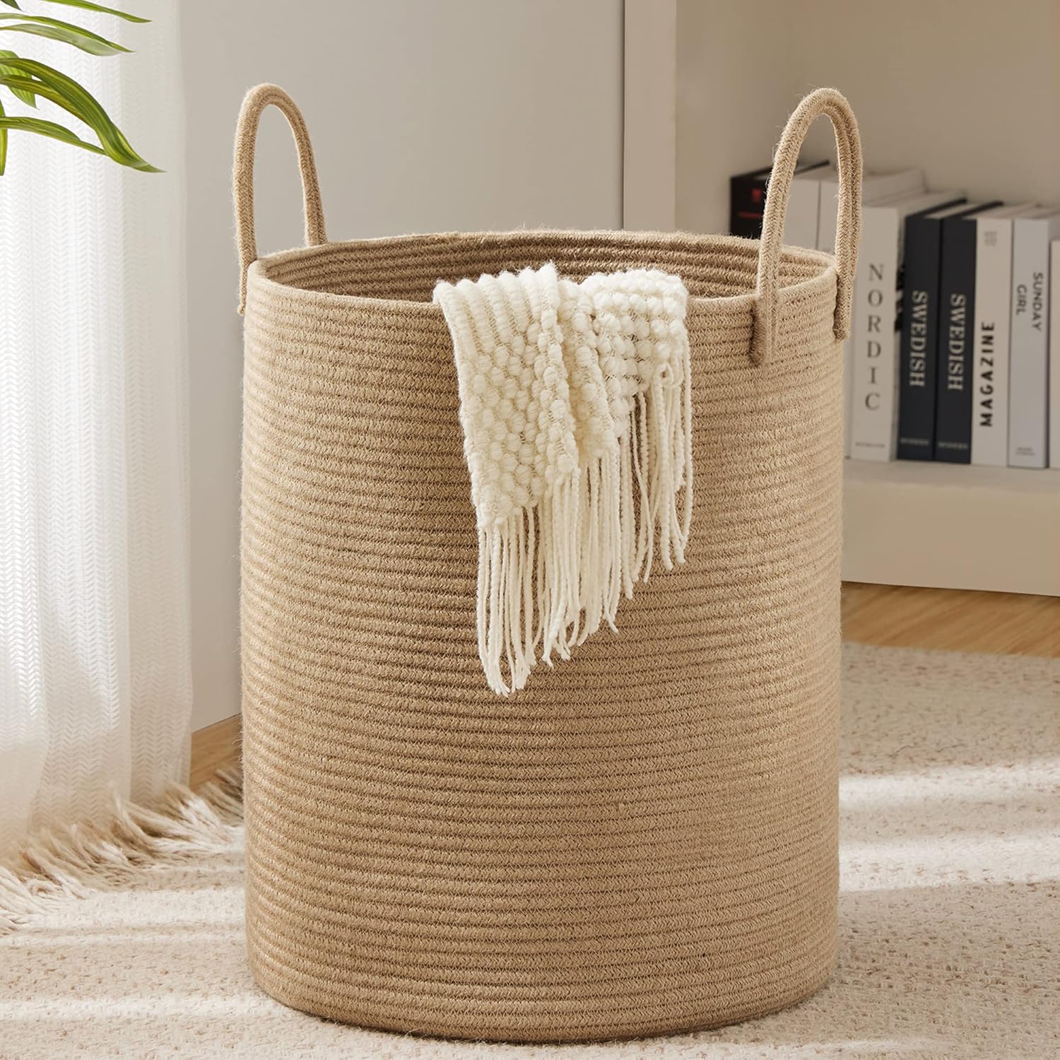 Baby Nursery Basket - Duży kosz do przechowywania, wysoki, pleciony,