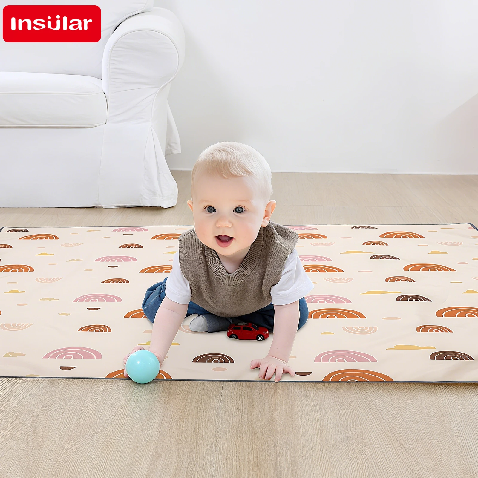 Baby Mattress Waterproof - INSULAR Dziecięcy Materac Edukacyjny Składana Mata