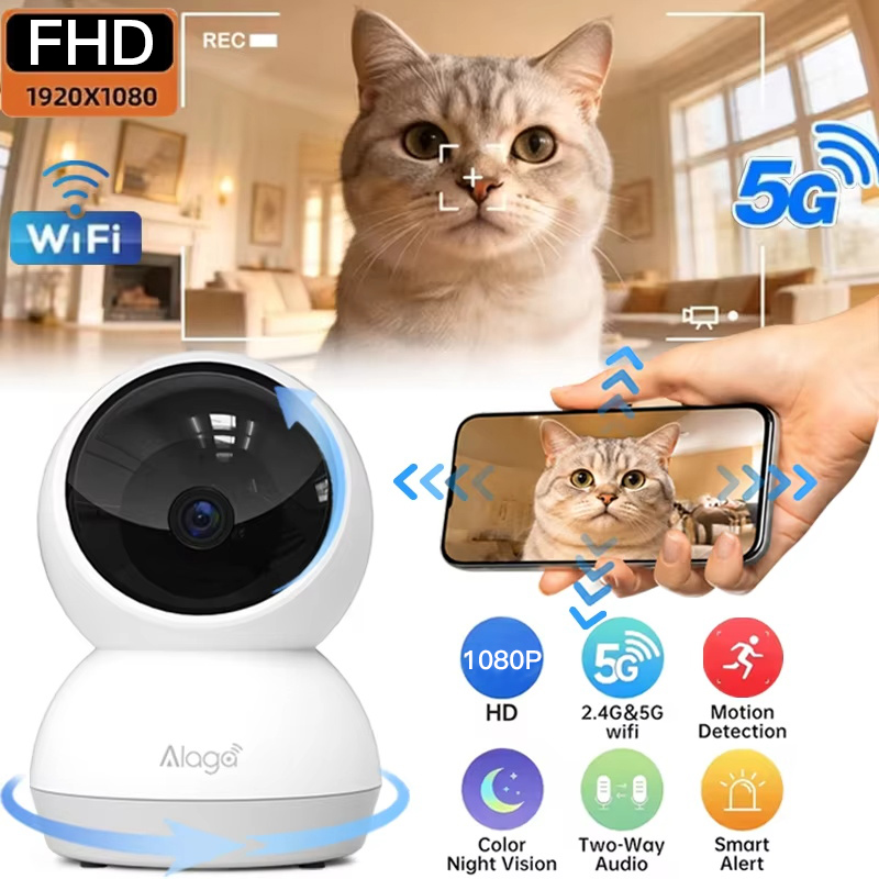 Baby Nursery Camera - Inteligentna kamera bezpieczeństwa WiFi, dwuzakresowa 5G/2.4GHz,