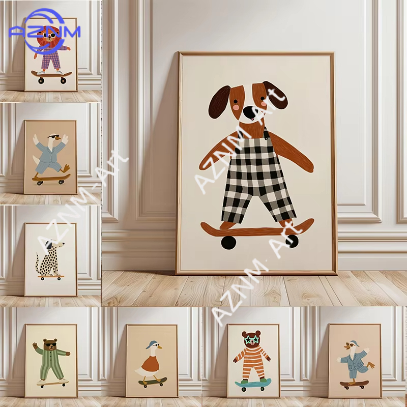Baby Nursery Needs - 1 szt. Zabawny plakat ze zwierzętami