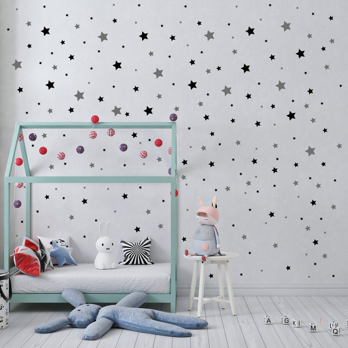 Cartoon 65Pcs Star Wall Sticke – Baby Nursery Needs recenzja i cena