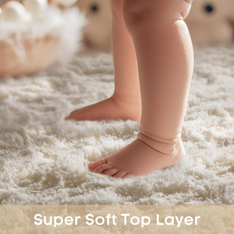 Okrągły kremowy biały dywan mi – Baby Nursery Mat recenzja i cena