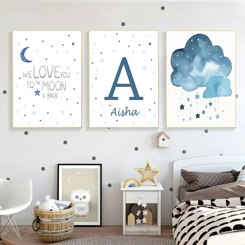 Niebieski Księżyc i Gwiazdy Im – Baby Nursery Images recenzja i cena