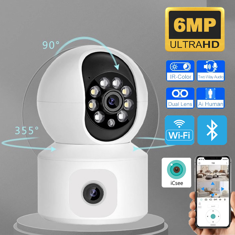 Kamera IP WiFi ICSEE 6MP z pod – Baby Nursery Camera recenzja i cena