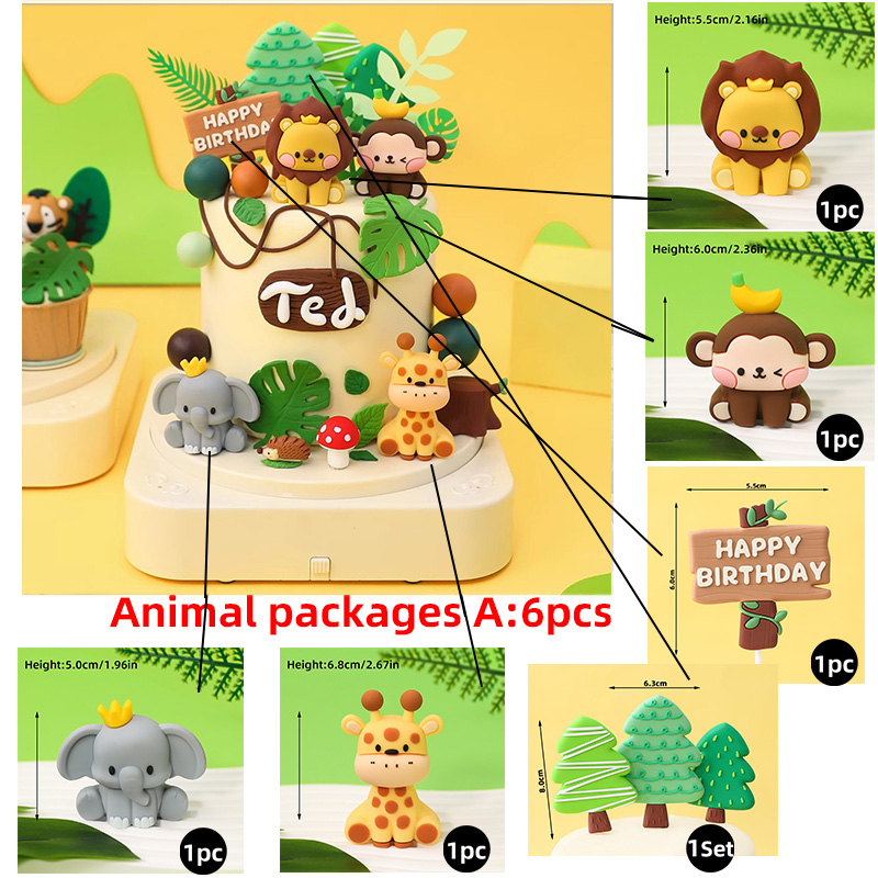 Dekoracje na tort ze zwierzęta – Baby Nursery Jungle Theme recenzja i cena