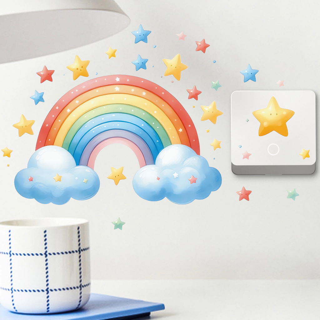 Naklejki ścienne z tęczą, świe – Baby Nursery Diy recenzja i cena