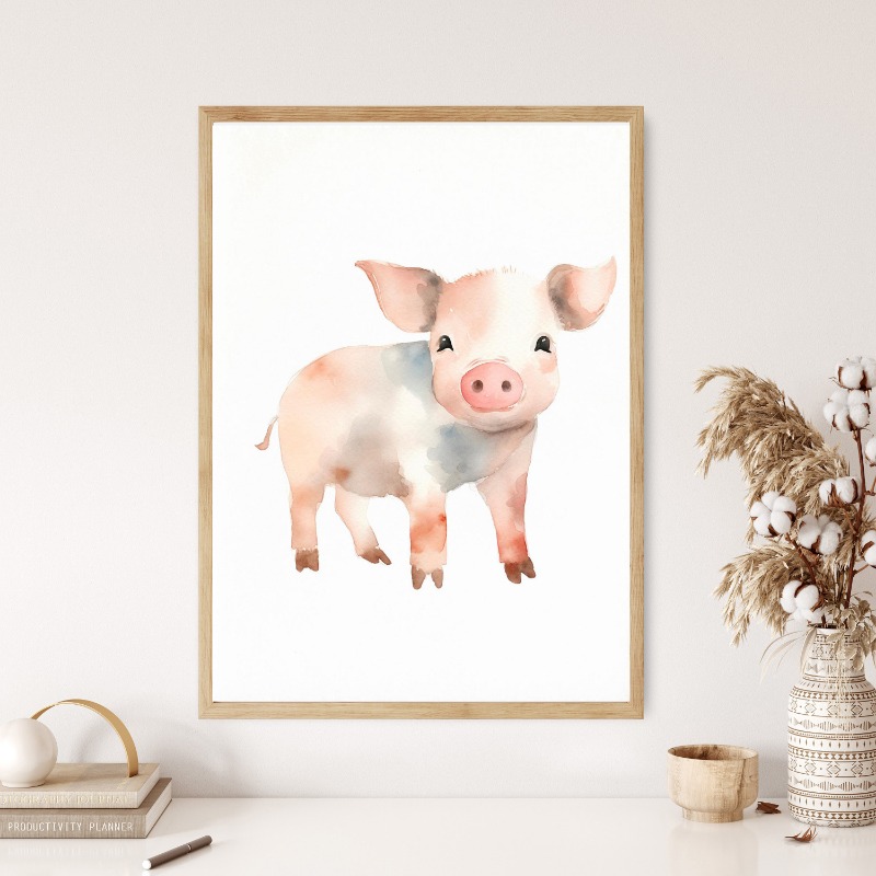 Akwarela zwierzęta gospodarski – Baby Nursery Images recenzja i cena