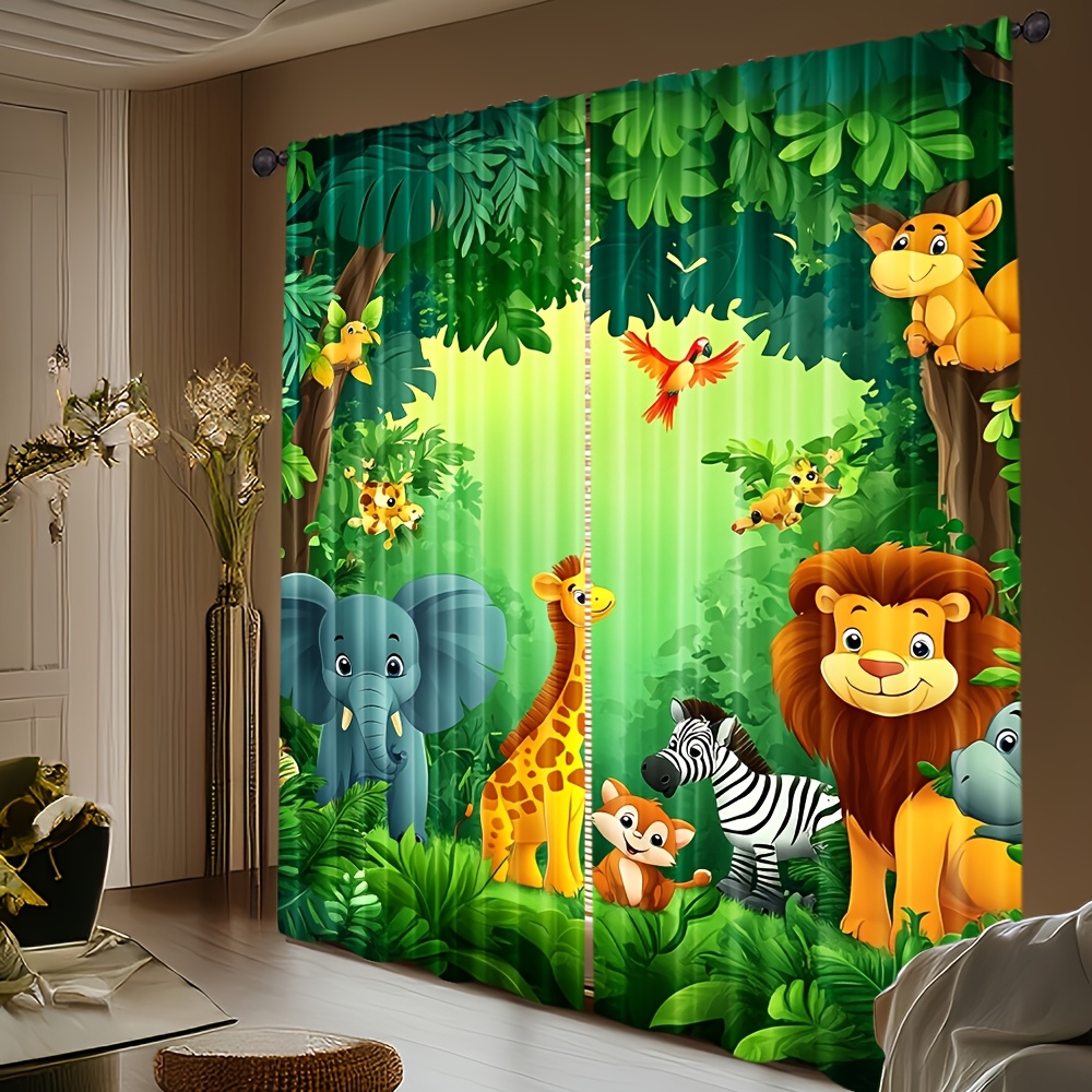 2 szt. Zasłony z motywem kresk – Baby Nursery In Hospital recenzja i cena
