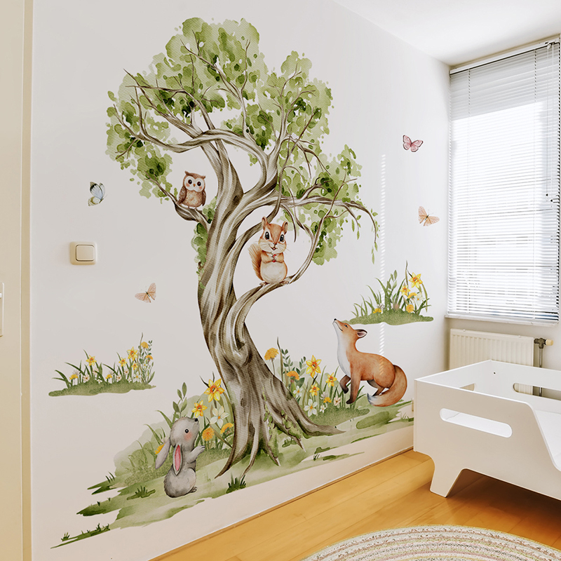 Naklejka Ścienna Akwarelowy La – Baby Nursery Jungle Wallpaper recenzja i cena