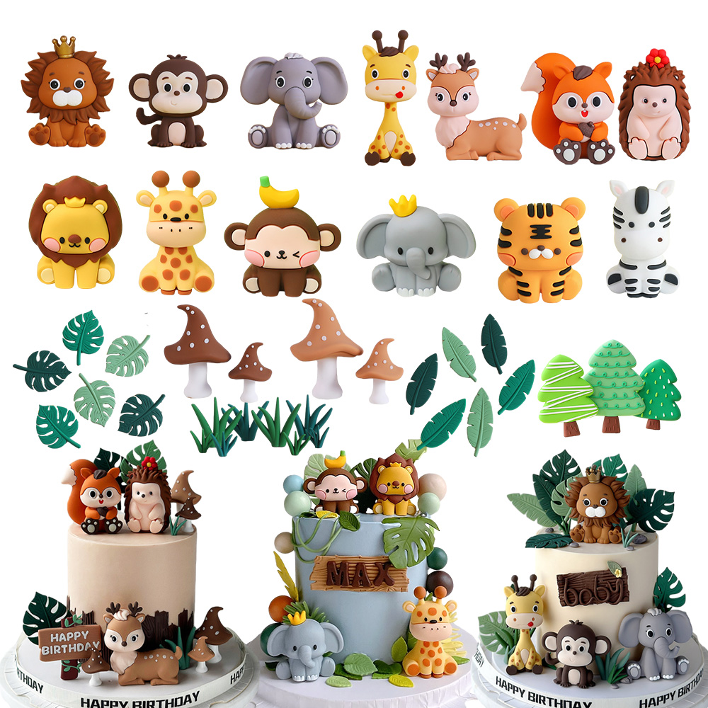 Zestaw nakładek na tort Safari – Baby Nursery Jungle Theme recenzja i cena