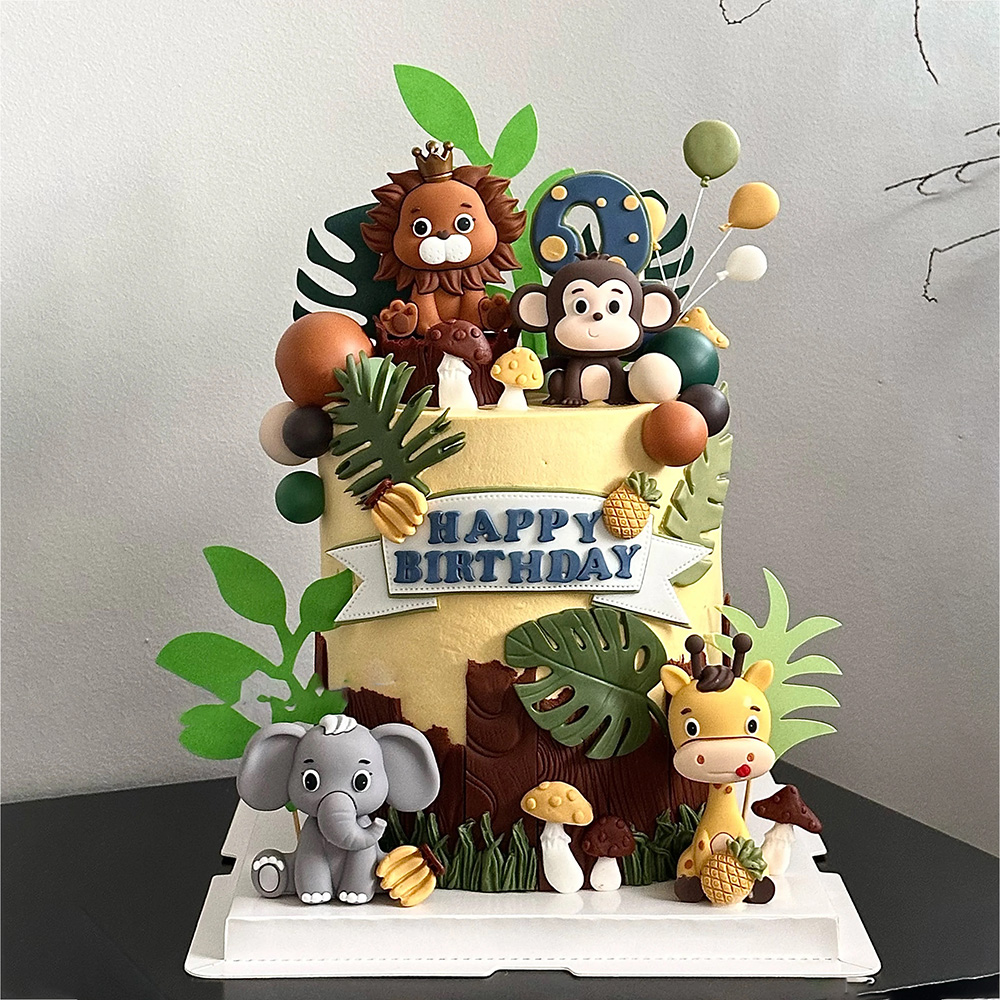 Zestaw nakładek na tort Safari – Baby Nursery Jungle Theme recenzja i cena