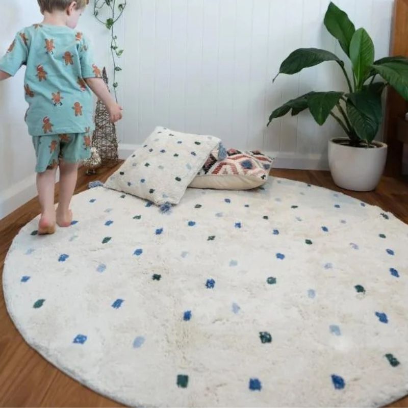 Kropki puszysty dywanik do sal – Baby Nursery Fabric recenzja i cena
