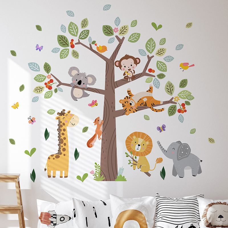 Duża naklejka ścienna z motywe – Baby Nursery Jungle Wallpaper recenzja i cena