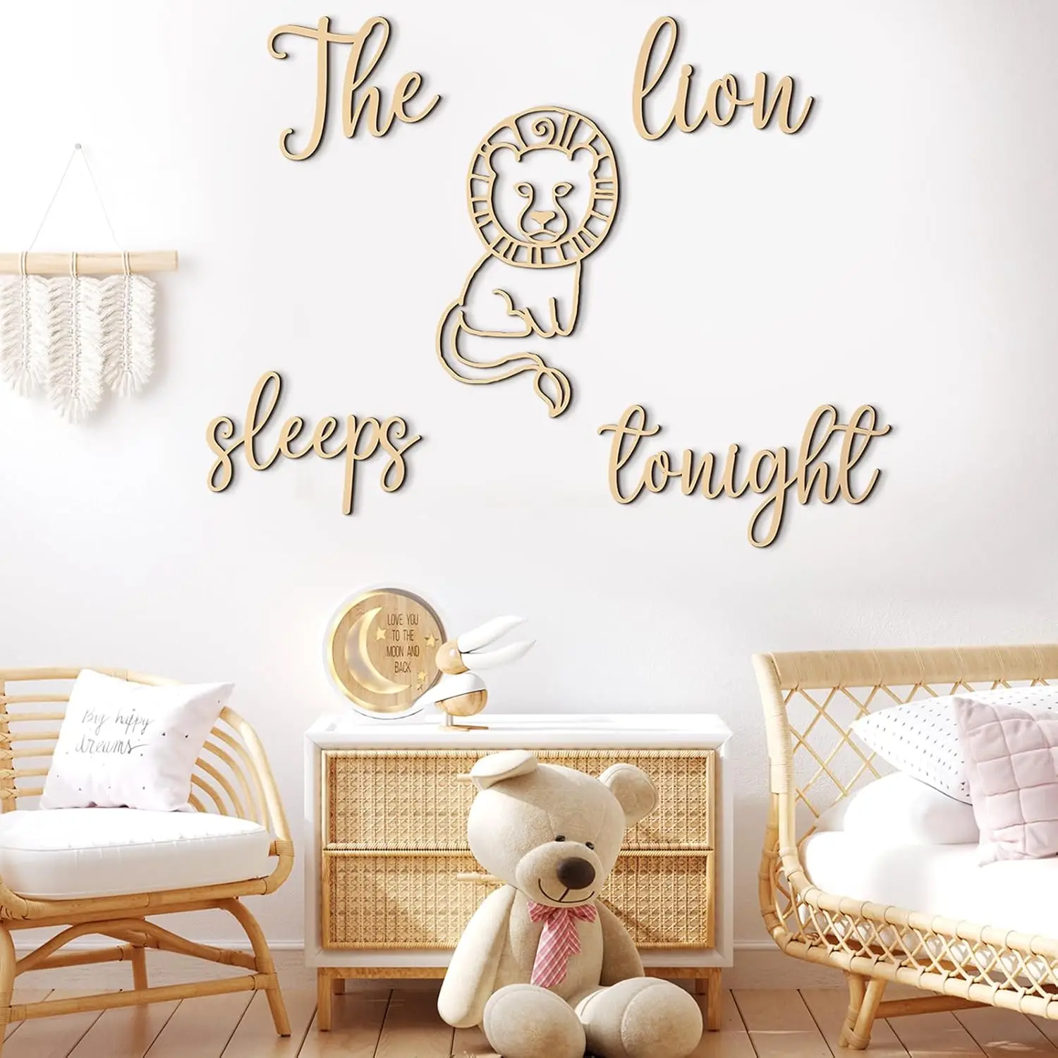 Drewniana dekoracja ścienna -  – Baby Nursery Jungle Theme recenzja i cena