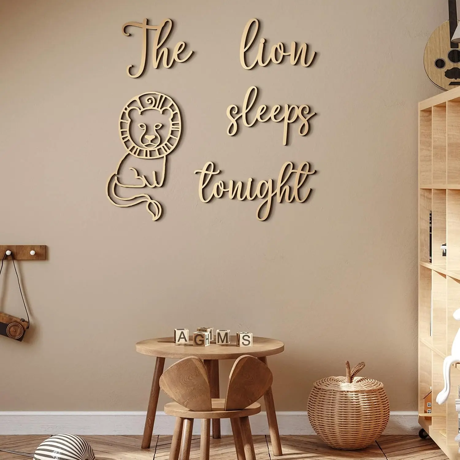 Drewniana dekoracja ścienna -  – Baby Nursery Jungle Theme recenzja i cena
