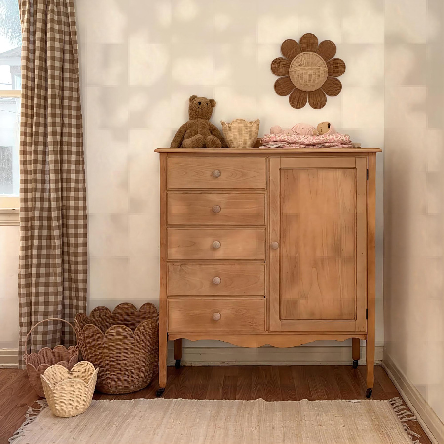 Nordic Sun Flower Ręcznie tkan – Baby Nursery Basket recenzja i cena