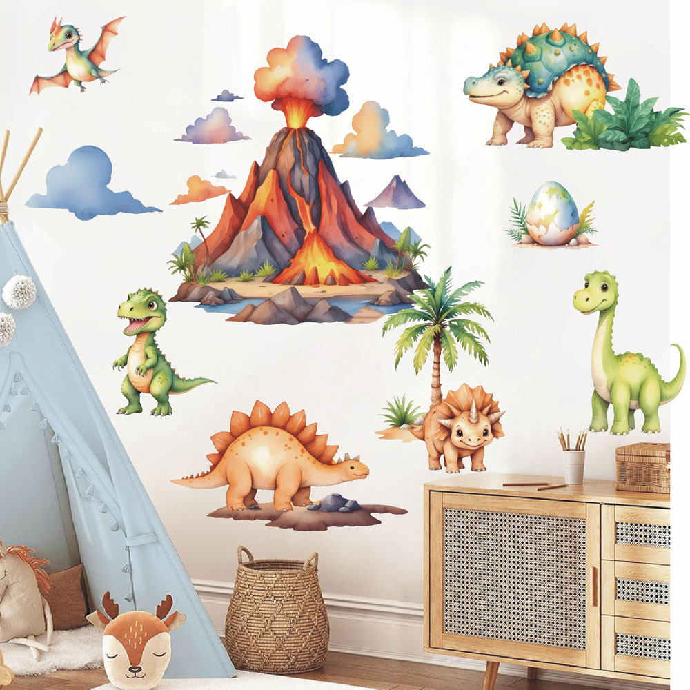Naklejki ścienne z dinozaurami – Baby Nursery Jungle Theme recenzja i cena