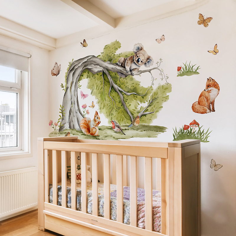 Naklejka Ścienna Dżungla Duże  – Baby Nursery Jungle Wallpaper recenzja i cena