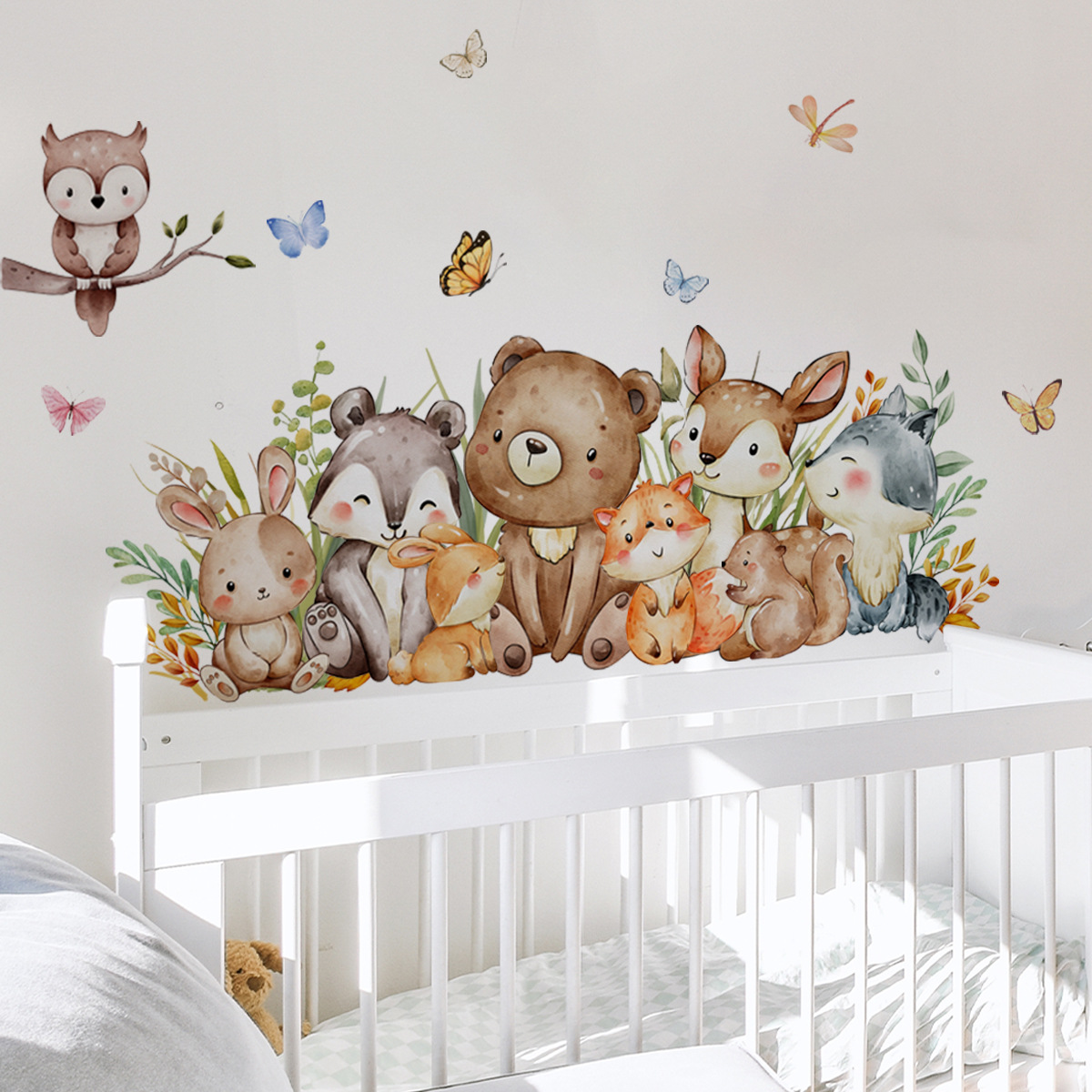 Naklejka ścienna z motywem zwi – Baby Nursery Jungle Wallpaper recenzja i cena
