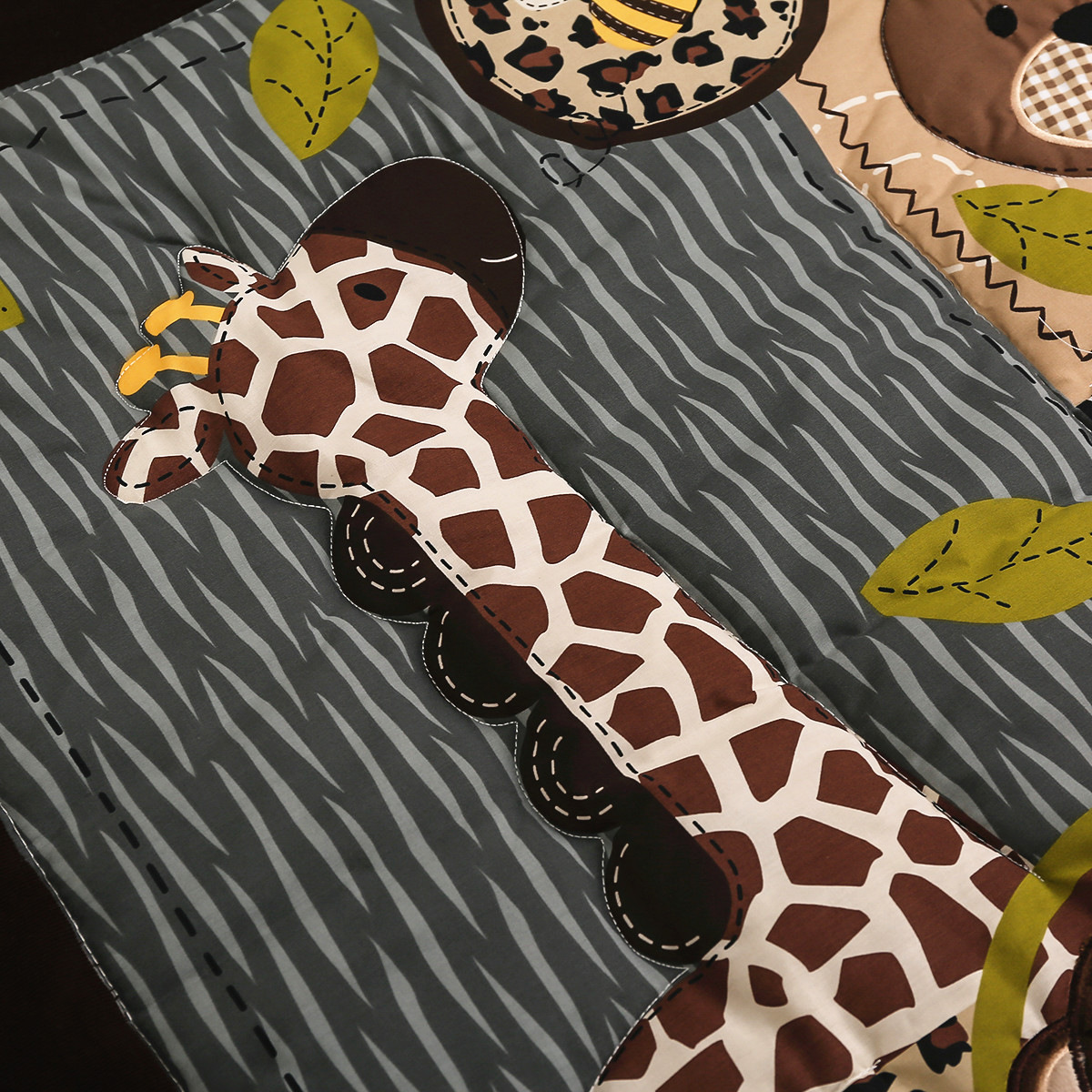 3-częściowy haftowany zestaw p – Baby Nursery Jungle Theme recenzja i cena